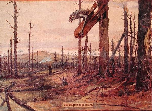 De Geest van de Argonne Bossen, c.1914-18 door German School