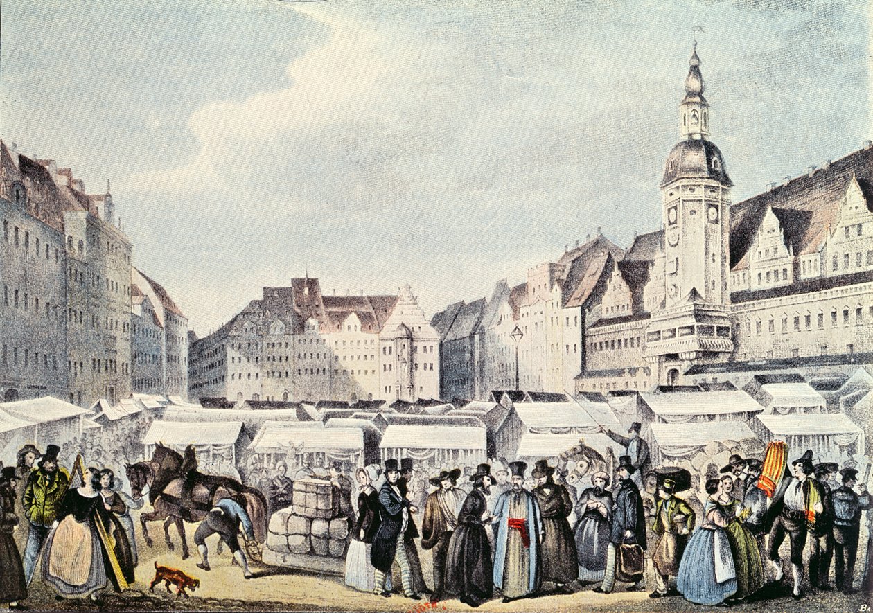 De Leipziger Beurs in 1830 door German School