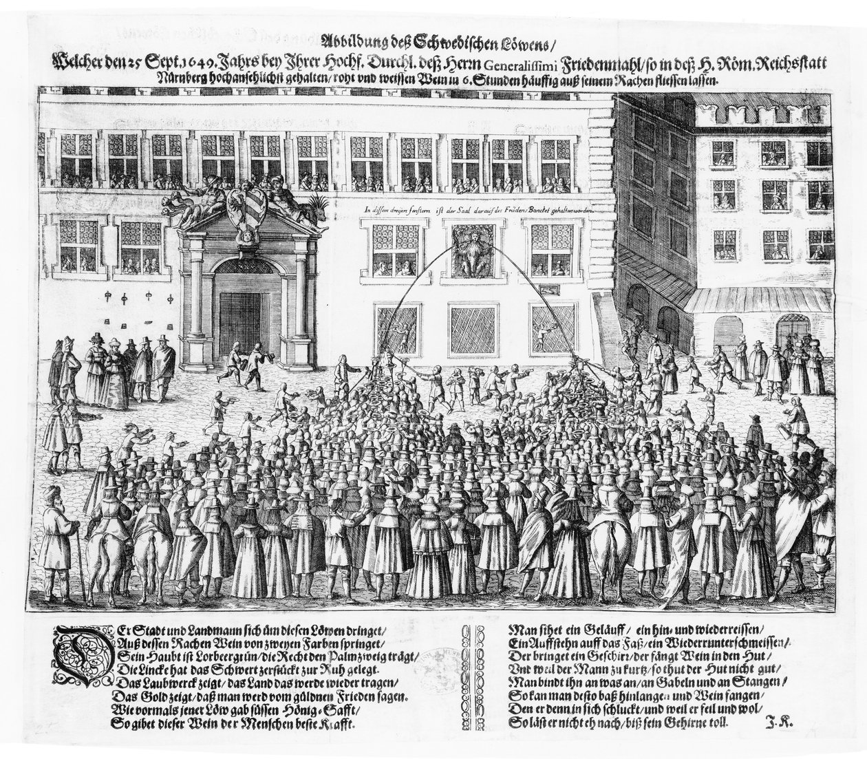 De vrede van Neurenberg, 25 september 1649 door German School