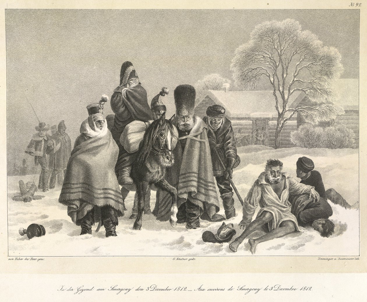 De terugtocht uit Moskou, 3 december 1812, illustratie uit 