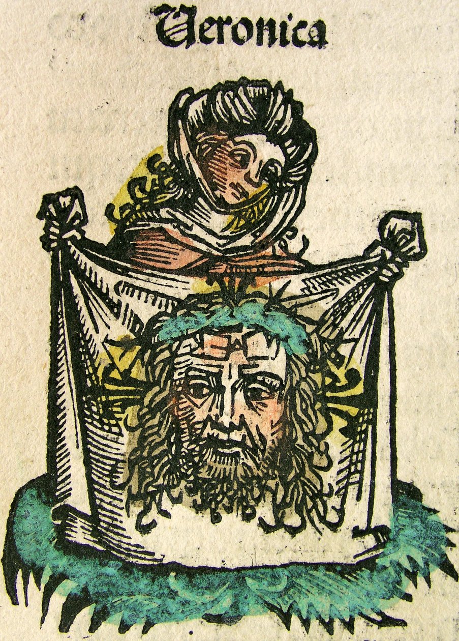 De Sluier van Veronica, gepubliceerd in de Neurenberg Kroniek, 1493 door German School