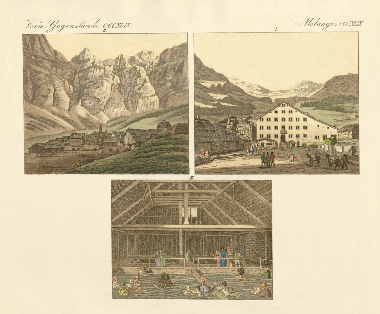 Het bad van Leuker in het kanton Wallis door German School
