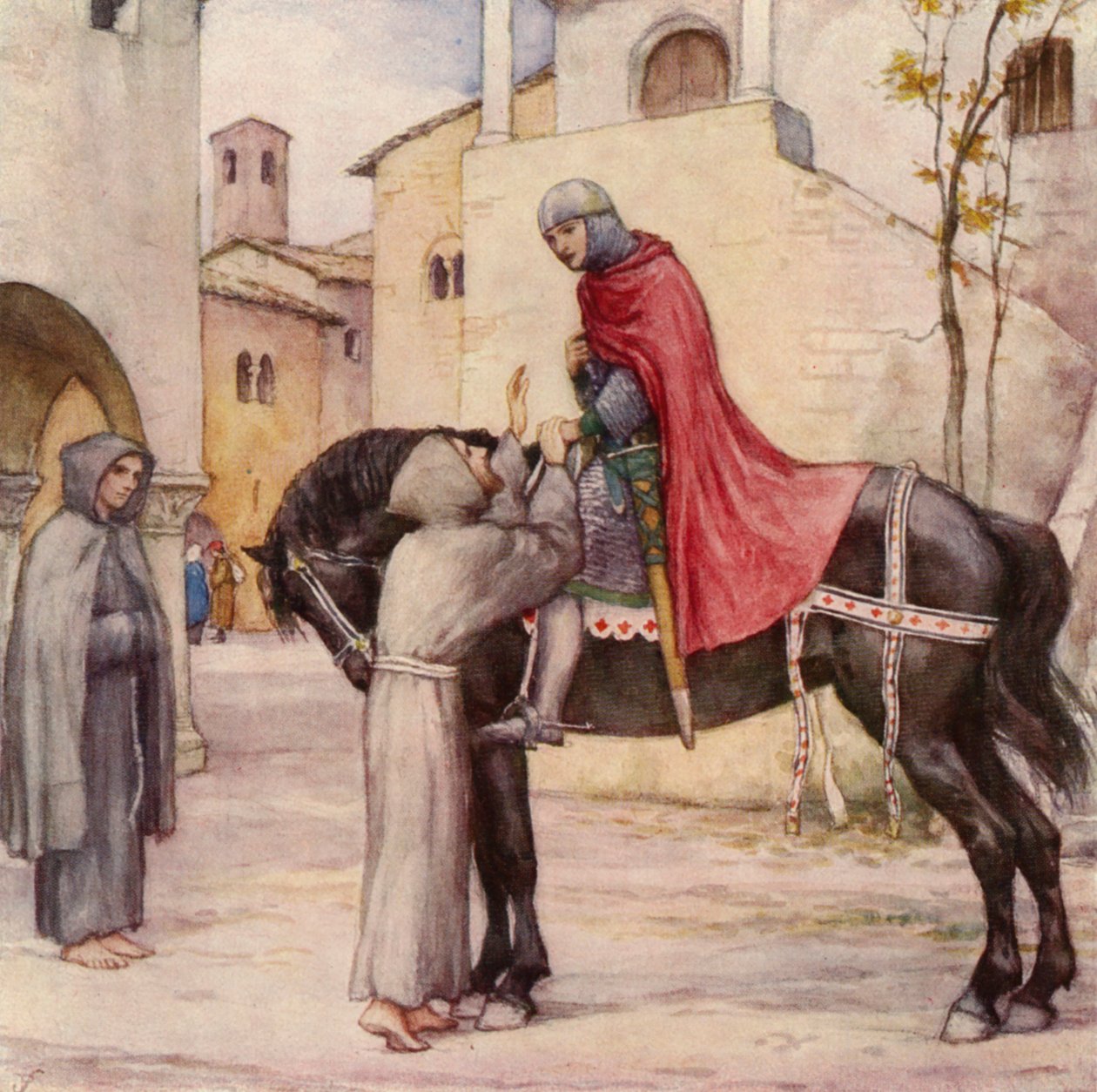 De roeping van Angelo Tancredi (kleurenlitho) door German School