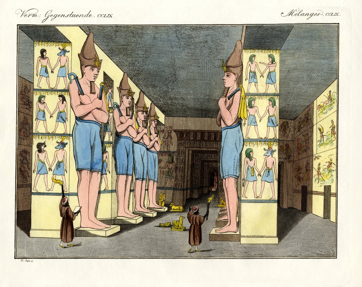 De binnenkant van de grote tempel van Ypsambul door German School