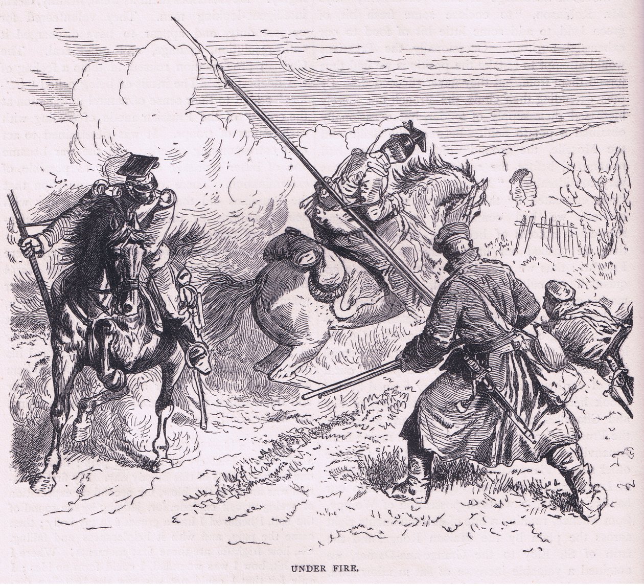 Onder vuur, Cassells Geschiedenis van de oorlog tussen Frankrijk en Duitsland uitgegeven door Cassell and Company Limited, c.1890 (litho) door German School
