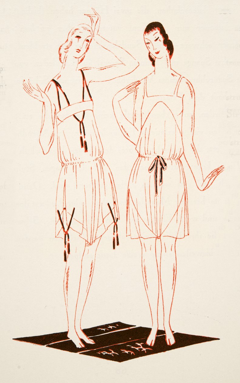 Ondergoed van Styl, pub.1922 (pochoirprint) door German School