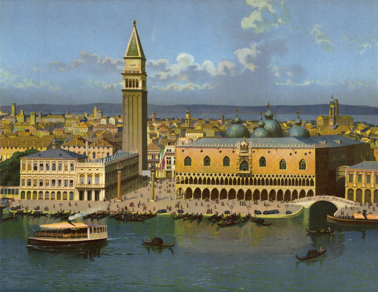Venetië (chromolitho) door German School