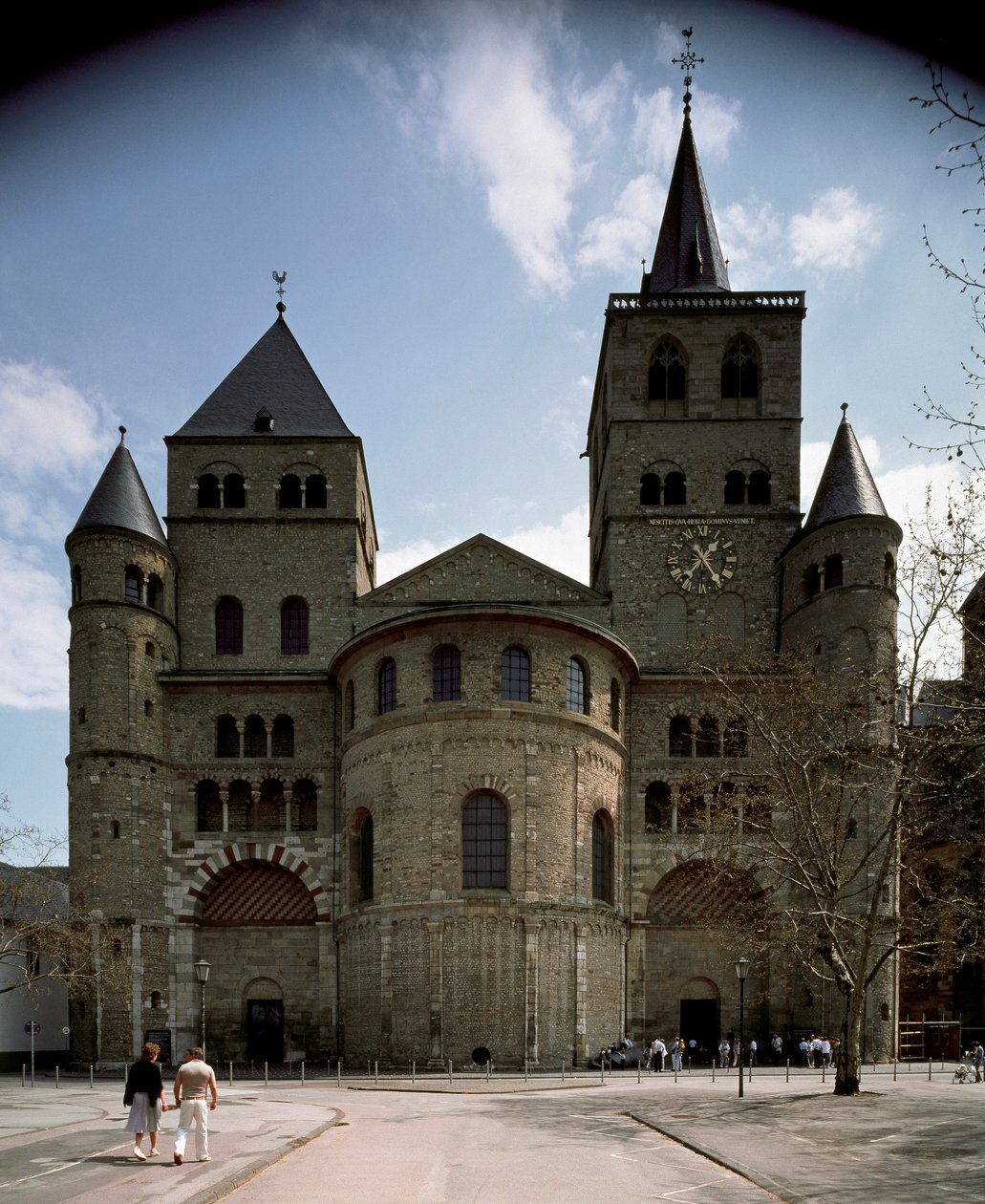 Uitzicht op de kathedraal van Trier door German School