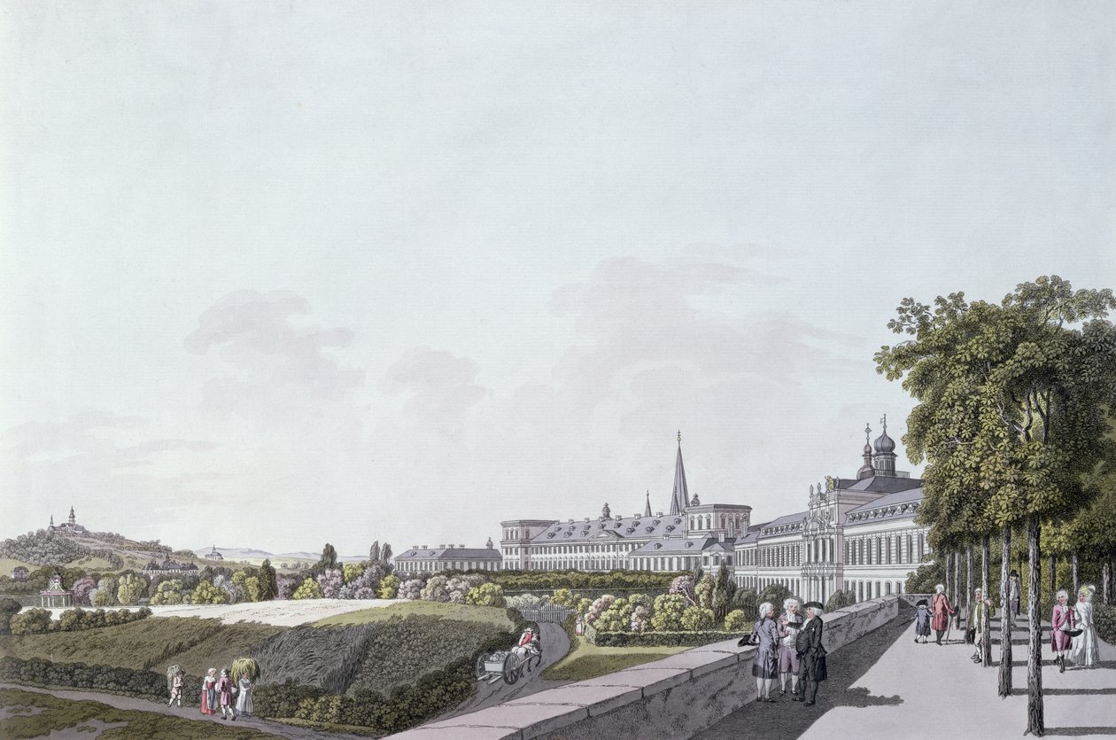 Uitzicht op de residentie van de aartsbisschoppen en keurvorsten van Keulen, Bonn door German School