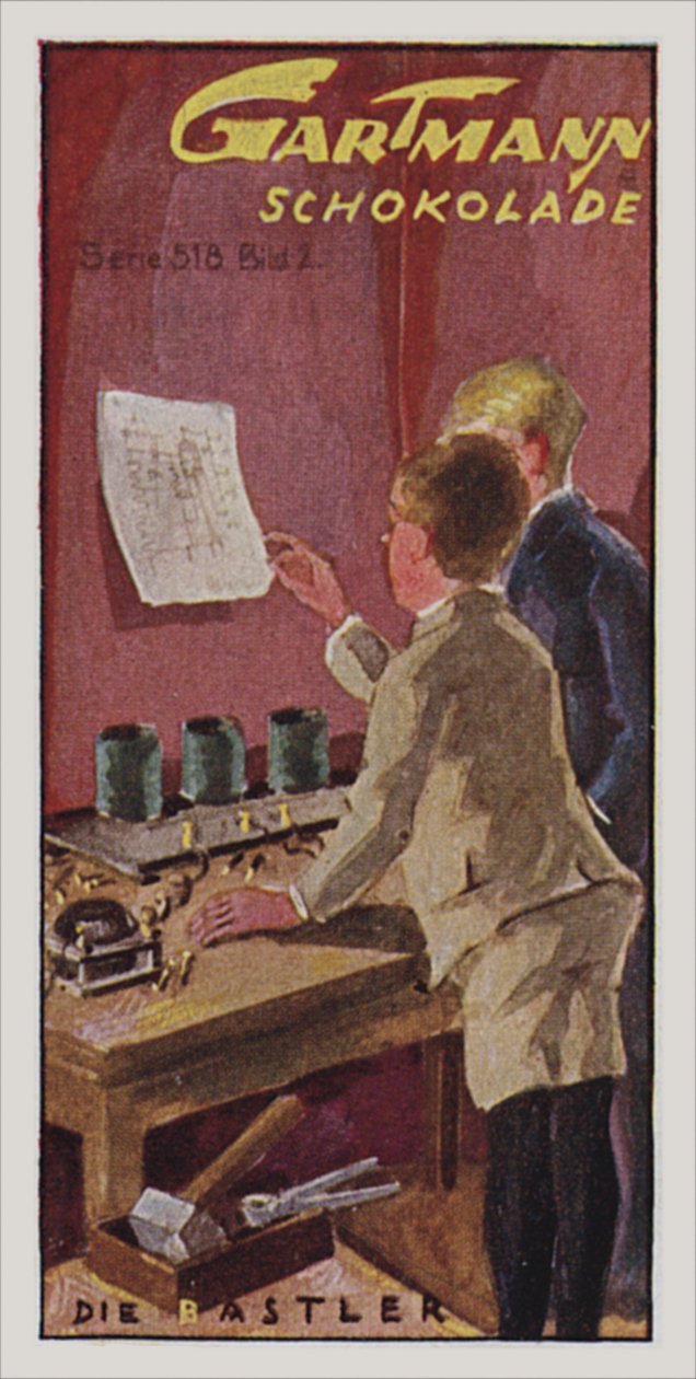Draadloos (kleurenlitho) door German School