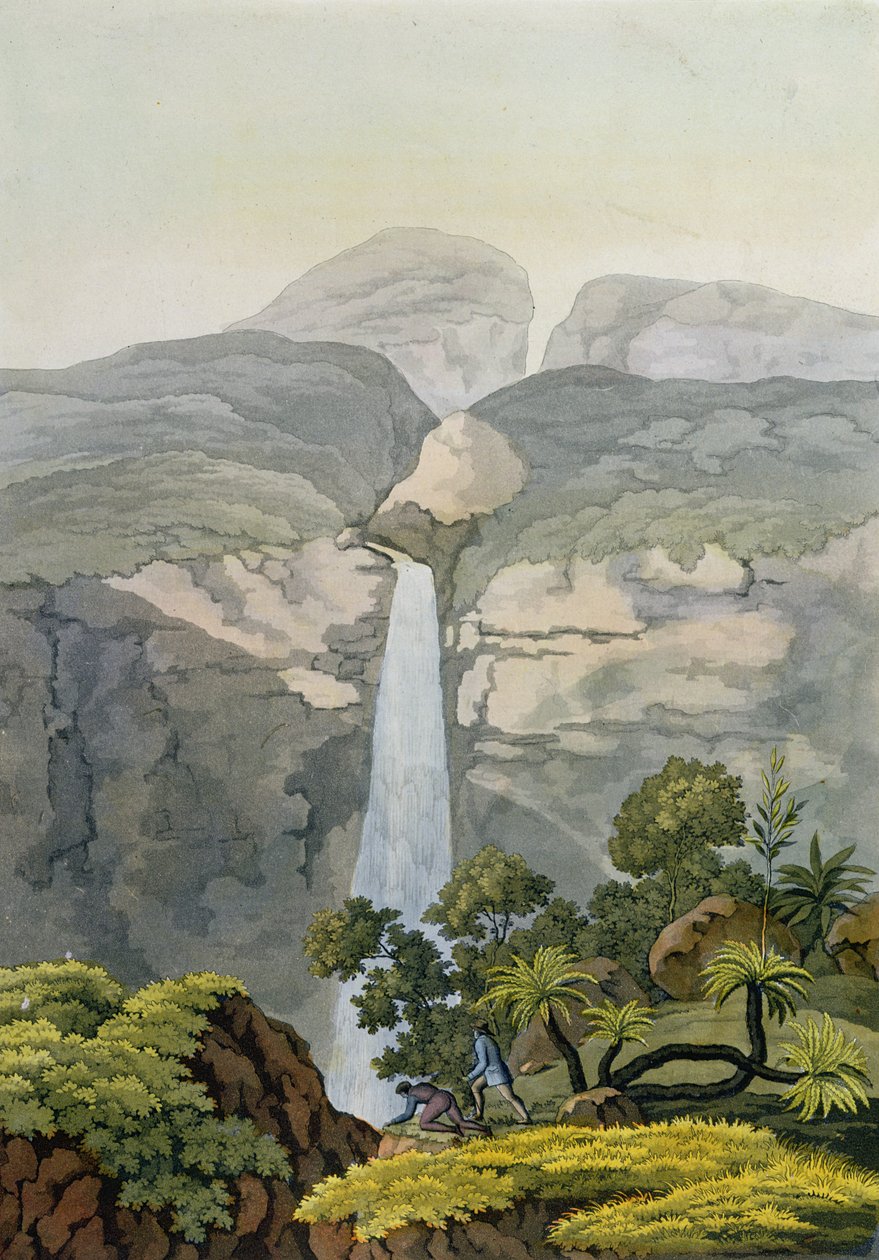 Waterval van de Vinagre-rivier, nabij de Puraci-vulkaan, Nova Granada, Brazilië door Gerolamo Fumagalli