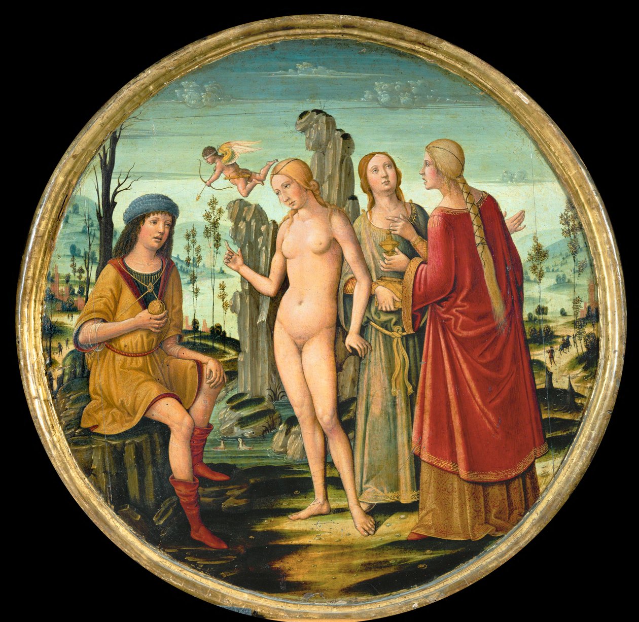 Het oordeel van Parijs. Diameter ... door Gerolamo di Benvenuto