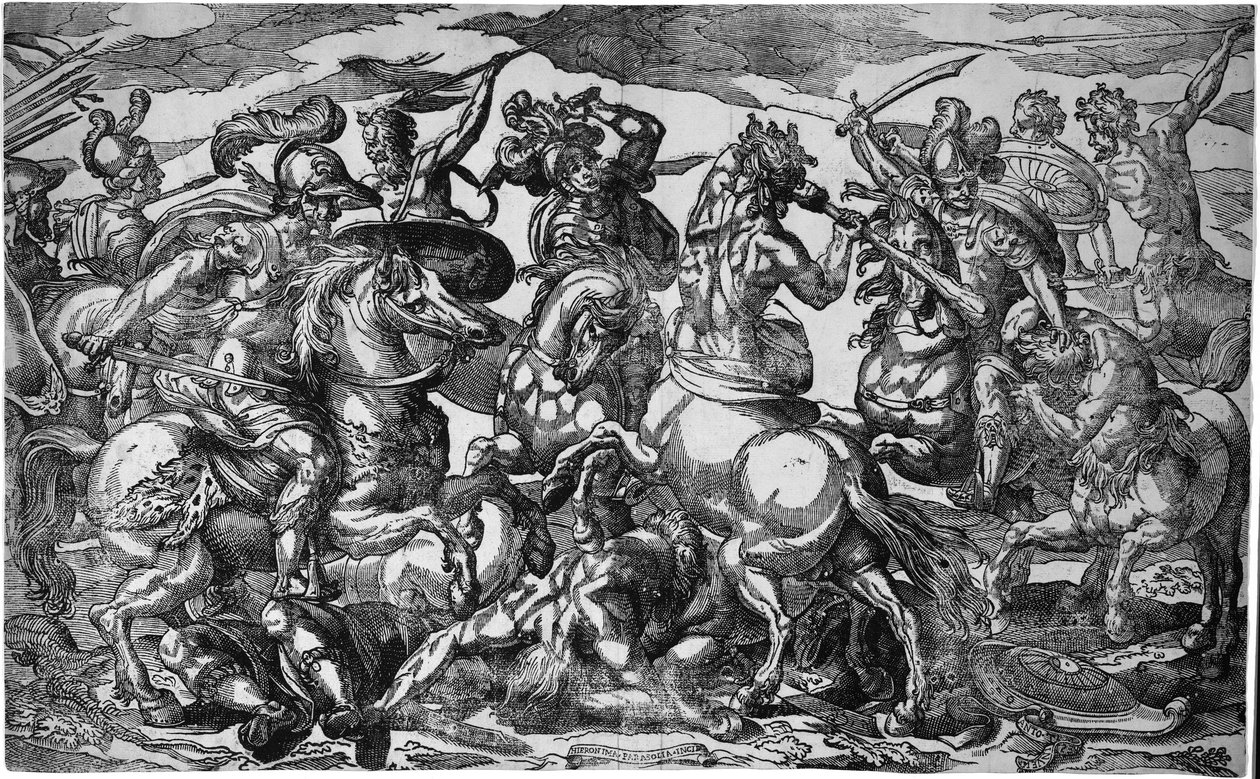 Slag van de Lapithen en Centauren, c.1600 door Geronima Cagnaccia Parasole