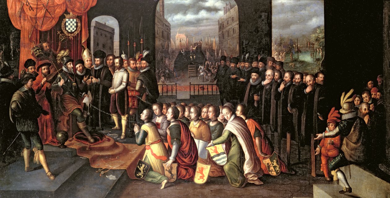 Een Allegorie van de Tirannie van de Hertog van Alba door Gerrit Pietersz.