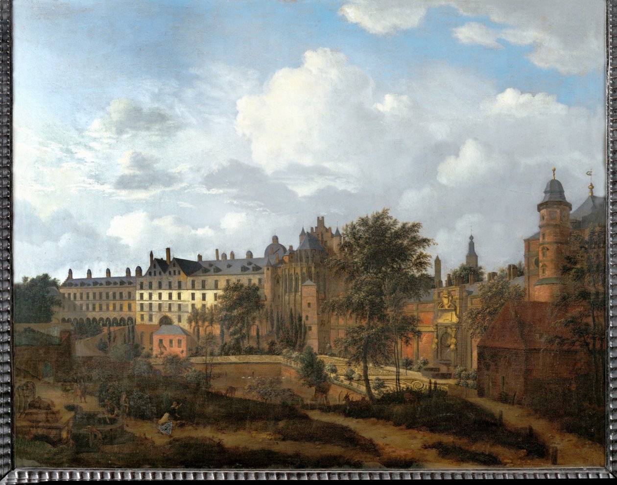 Paleis van de hertogen van Bourgondië in Brussel, België door Gerrit Adriaensz Berckheyde