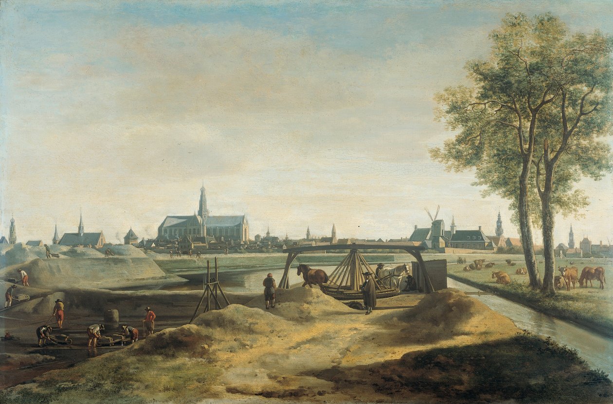 Nieuwe vestingwerken voor Haarlem door Gerrit Adriaenszoon Berckheyde