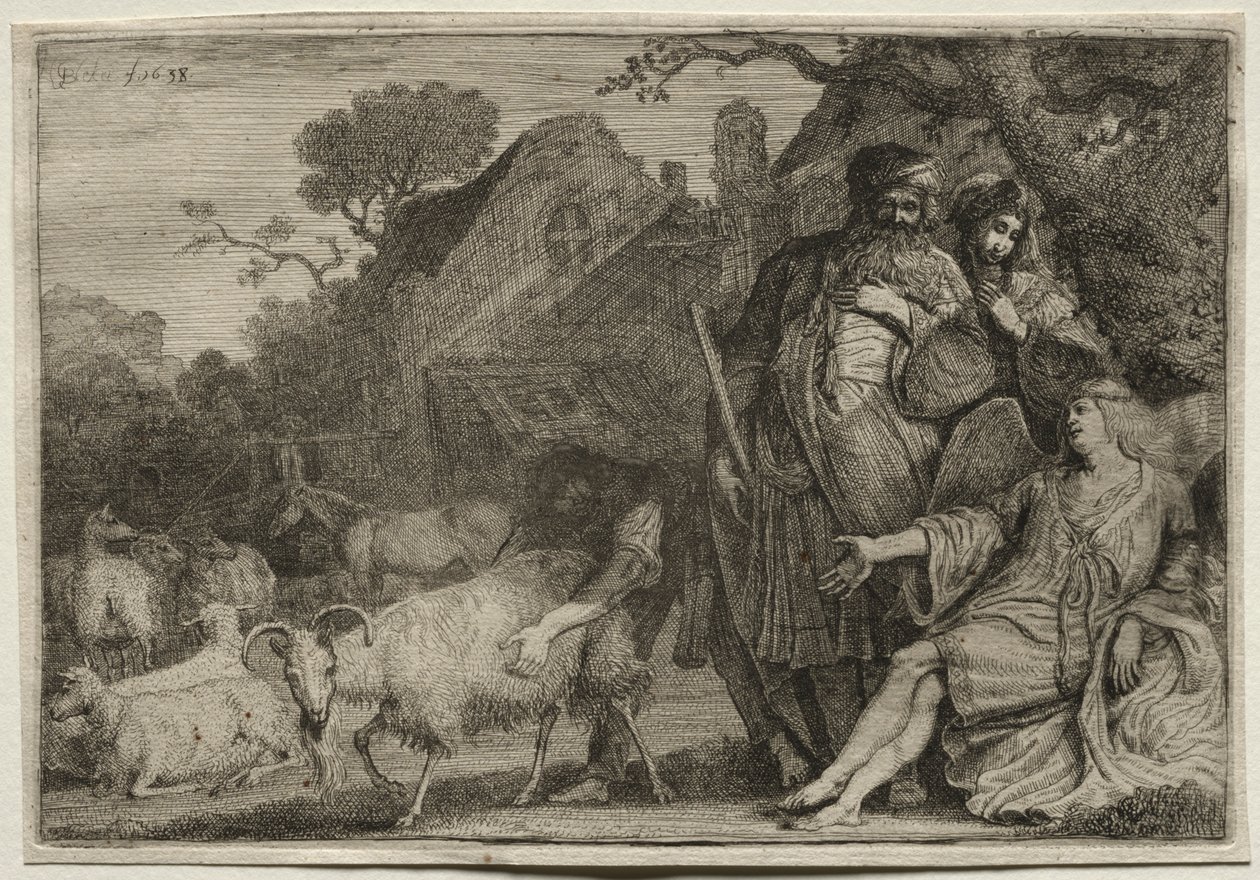 Een Engel Voorspelt de Geboorte van Abrahams Zoon, 1638 door Gerrit Claesz. Bleker