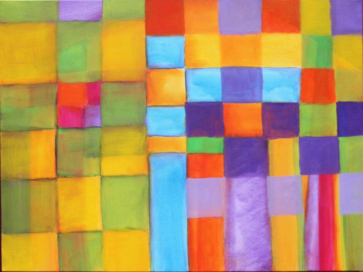Structuur 31, 2022 (acryl op doek) door Gerrit Greve