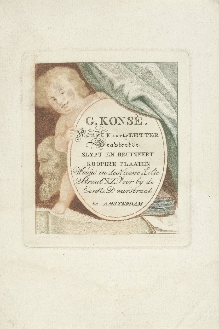 Visitekaart van Gerrit Konsé door Gerrit Konsé