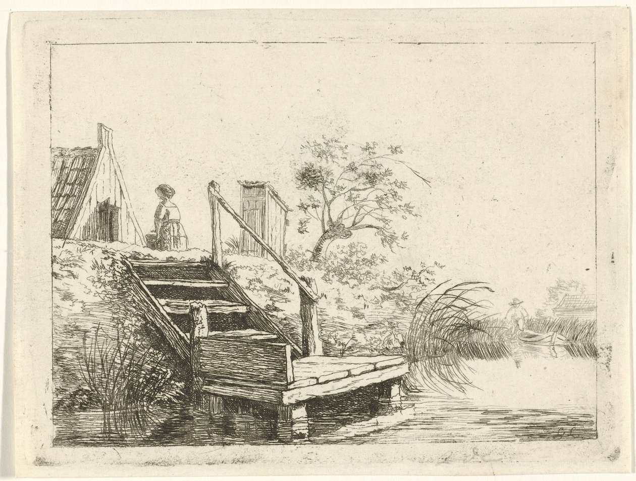 Trap aan het water door Gerrit Lamberts