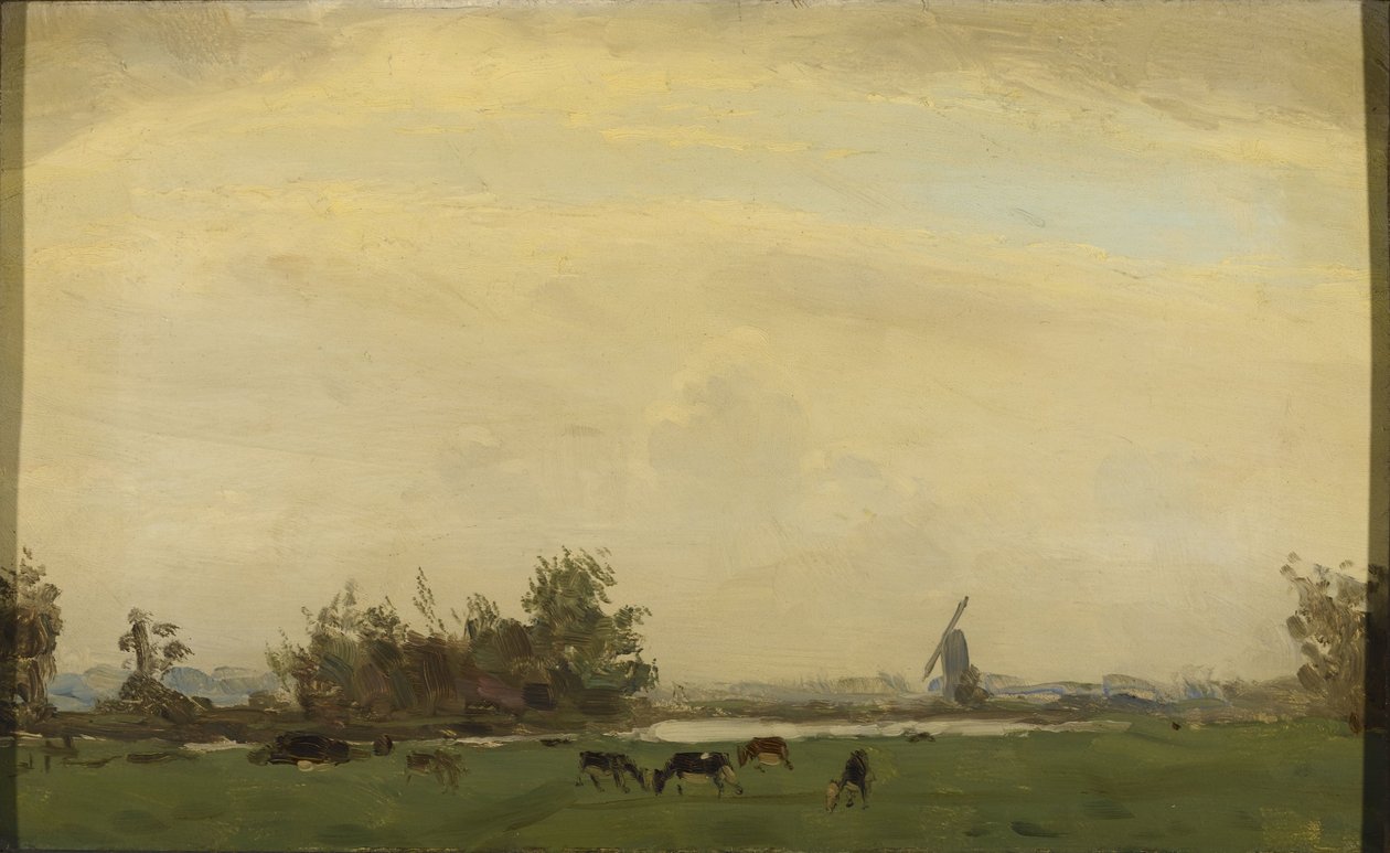 Weidelandschap aan de Spaarne door Gerrit Willem Dijsselhof