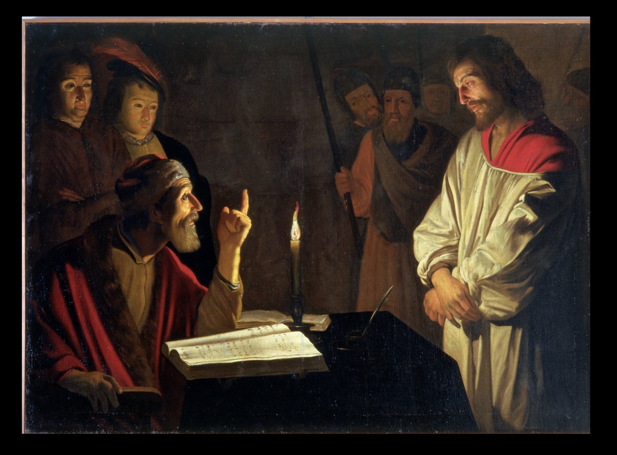 Christus voor Kajafas door Gerrit van Honthorst