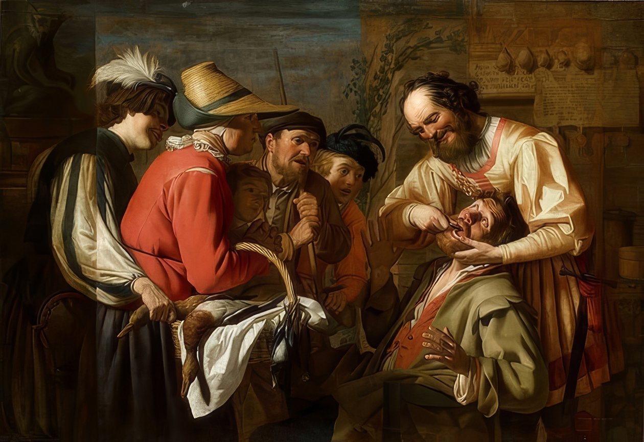 De tandentrekker door Gerrit van Honthorst
