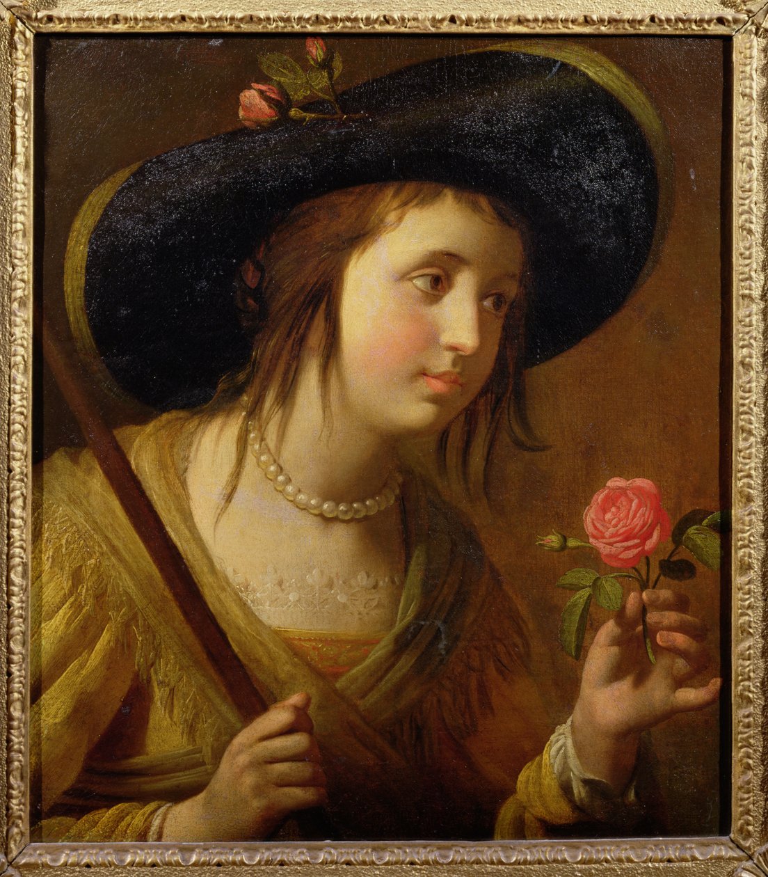 Prinses Sophia van Bohemen (1630-1714), moeder van George I als herderin door Gerrit van Honthorst