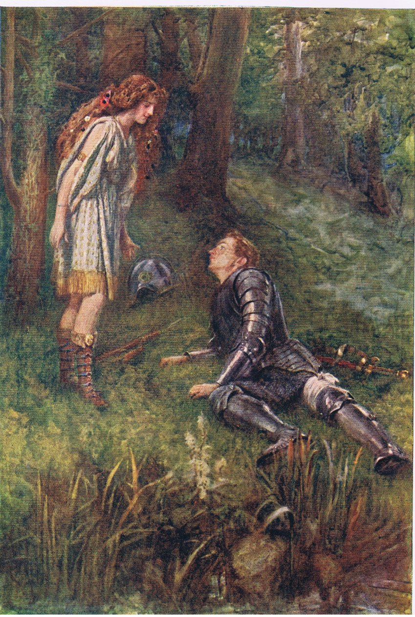 Belphoebe en Timius, verhalen uit de Faerie Queen uitgegeven door George Harrap and Company door Gertrude E. Demain (after) Hammond