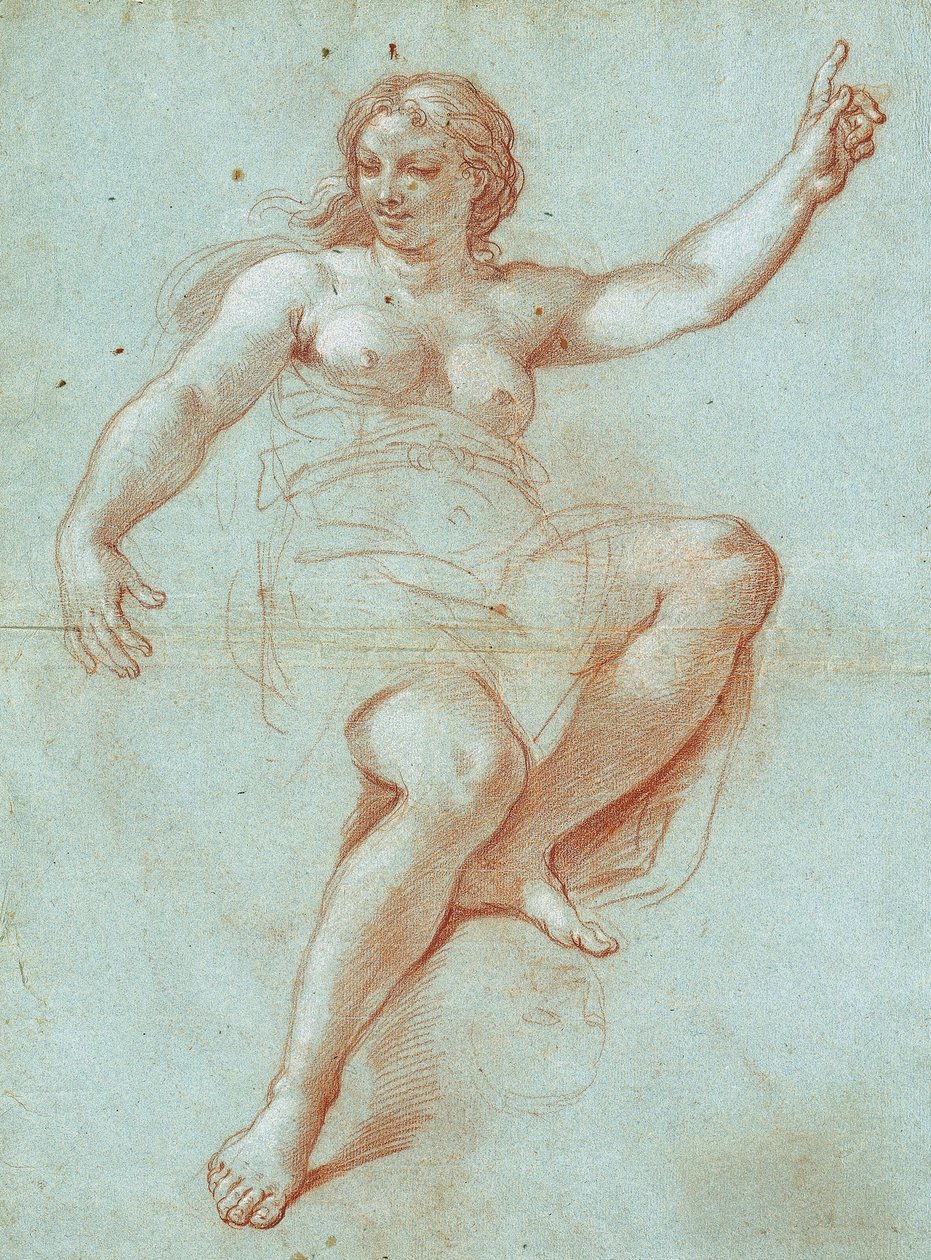 Studie voor de Figuur van Aurora door Giacinto Calandrucci