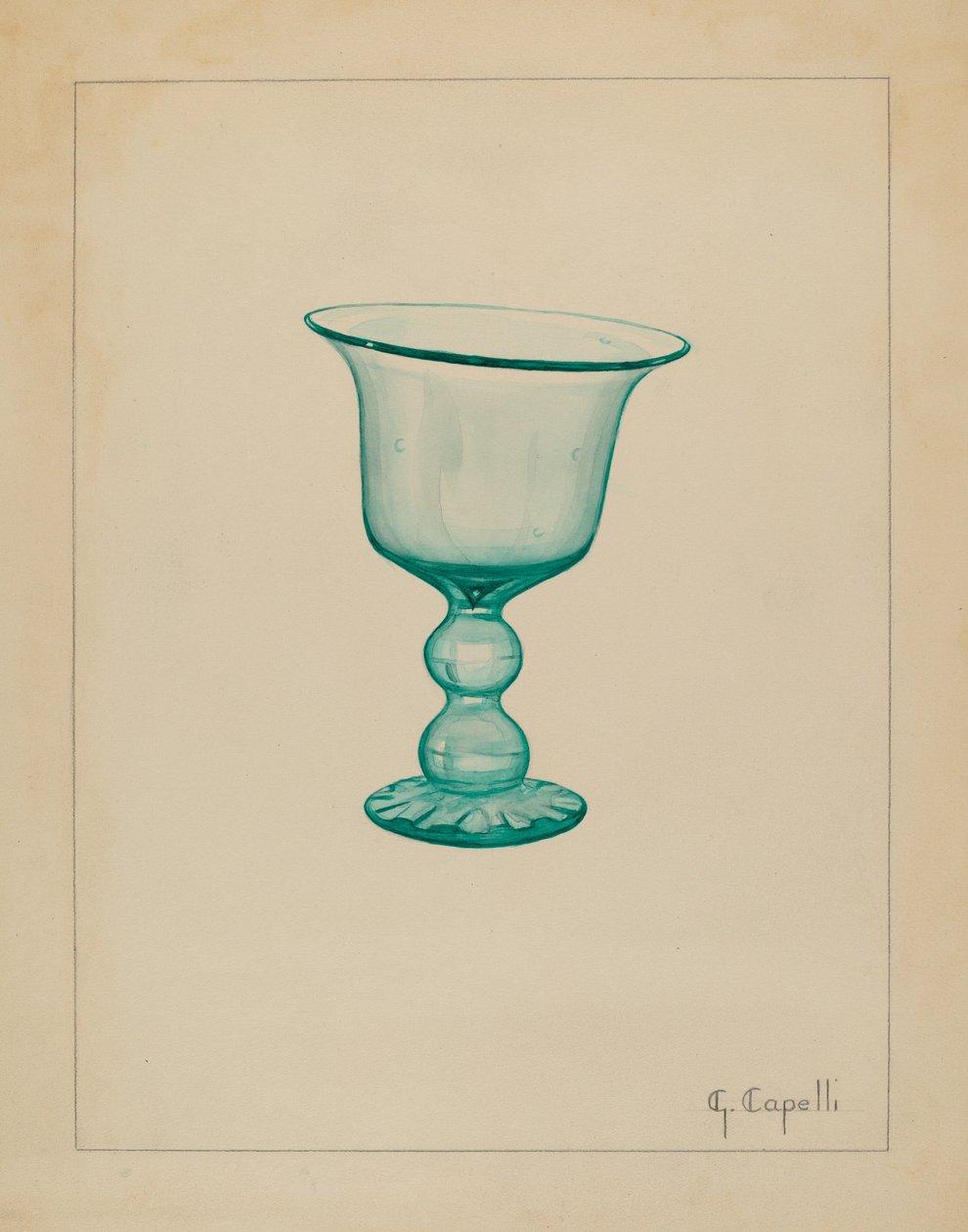 Beker, ca. 1936 door Giacinto Capelli