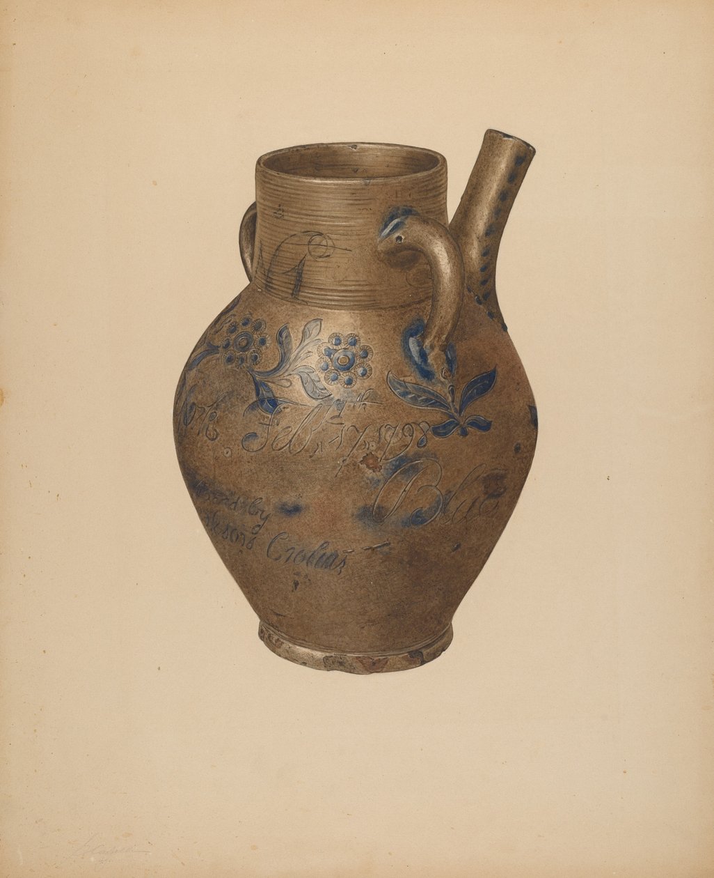 Waterkan, c. 1940 door Giacinto Capelli