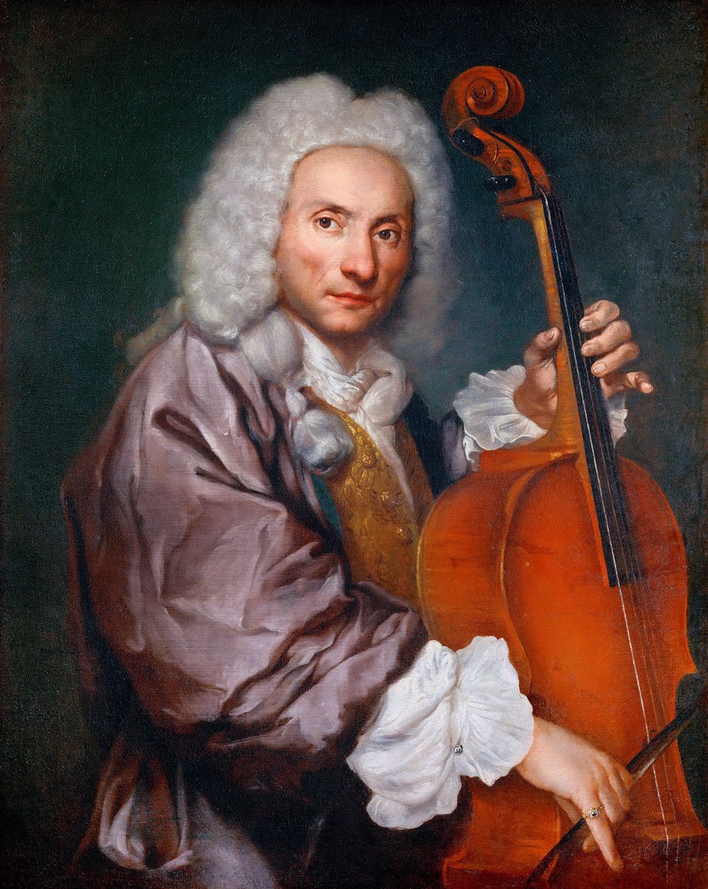 Barok: Portret van een cellist door Ceruti, Giacomo Antonio (1698-1767), ca. 1745 door Giacomo Ceruti