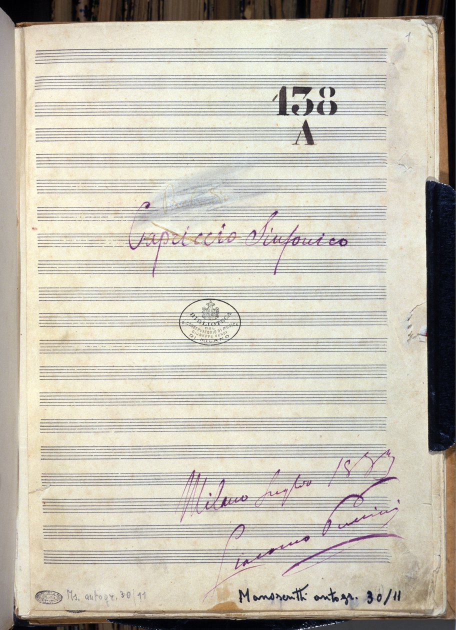 Manuscript bladmuziek voor 