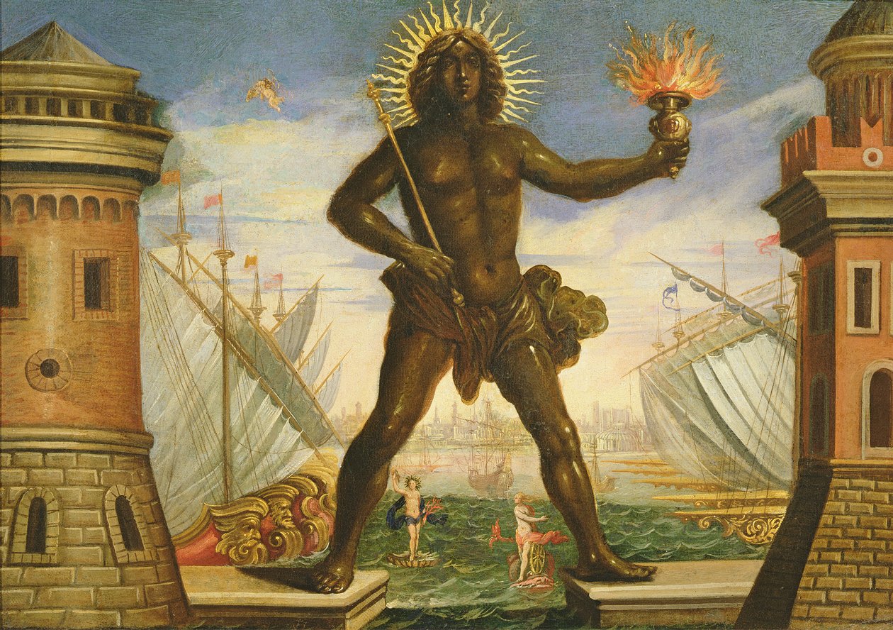 Proloog: de haven met de Kolossus van Rhodos door Giacomo Torelli