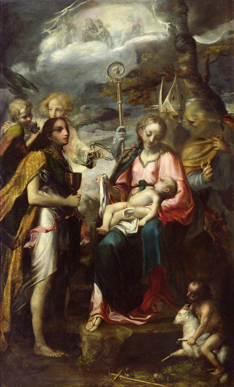 Maagd en Kind en het Mysterie van de Passie door Giambattista Tinti