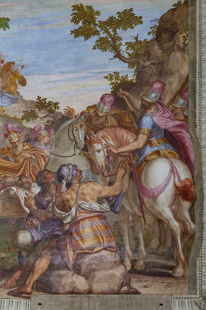 Alexander de Grote bedekt het lijk van Darius met een mantel, Grote Zaal door Giambattista (1526 78) Zelotti