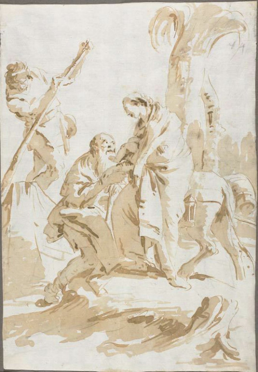 De Vlucht naar Egypte door Giambattista Tiepolo