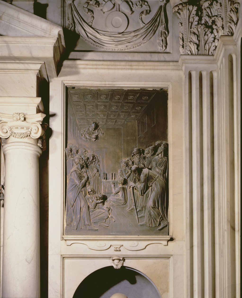 Sint Antonius Brengt een Jongen Terug tot Leven, reliëf uit de Salviati-kapel door Giambologna