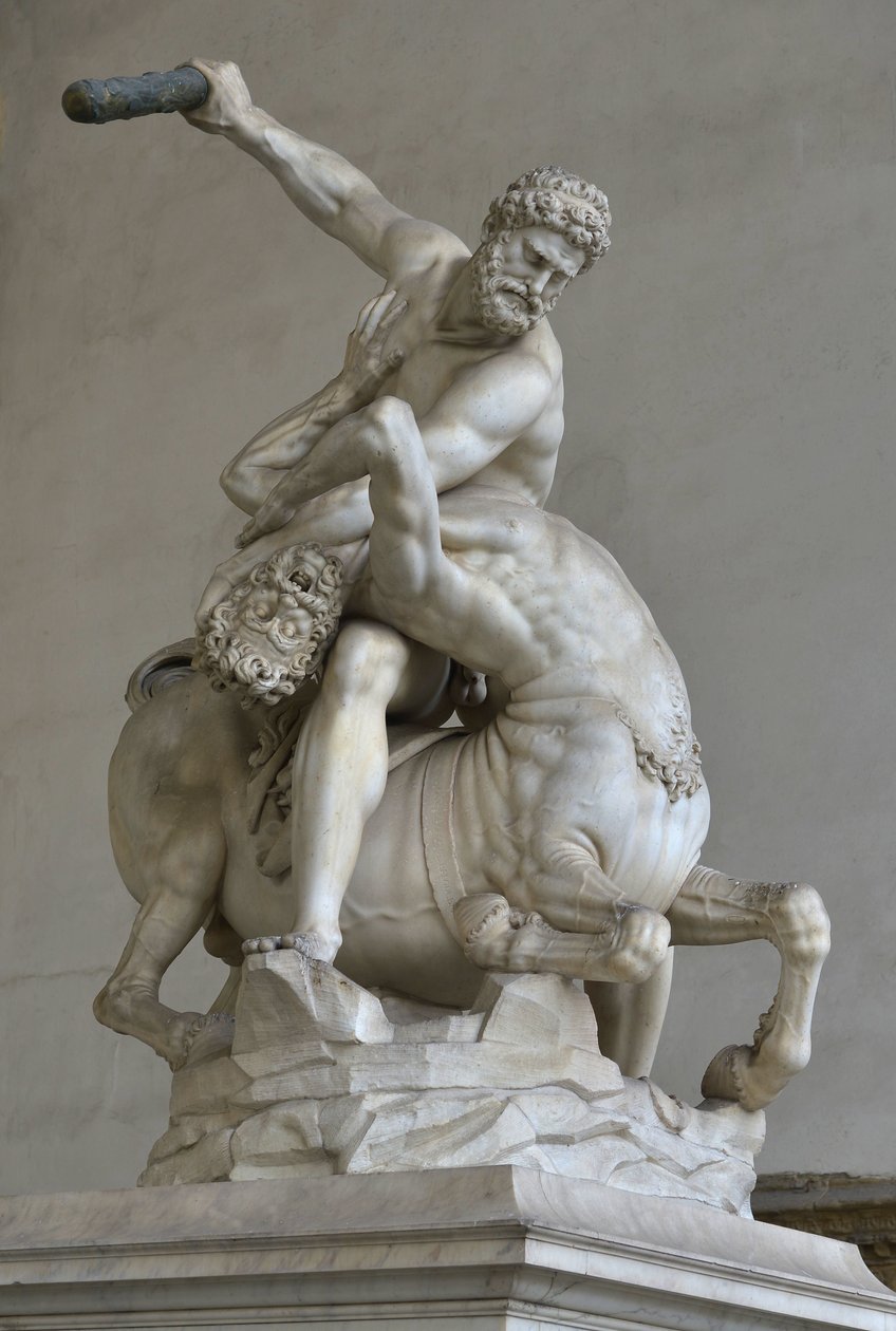 Hercules in de strijd tegen de centaur Nessus door (after) Giambologna