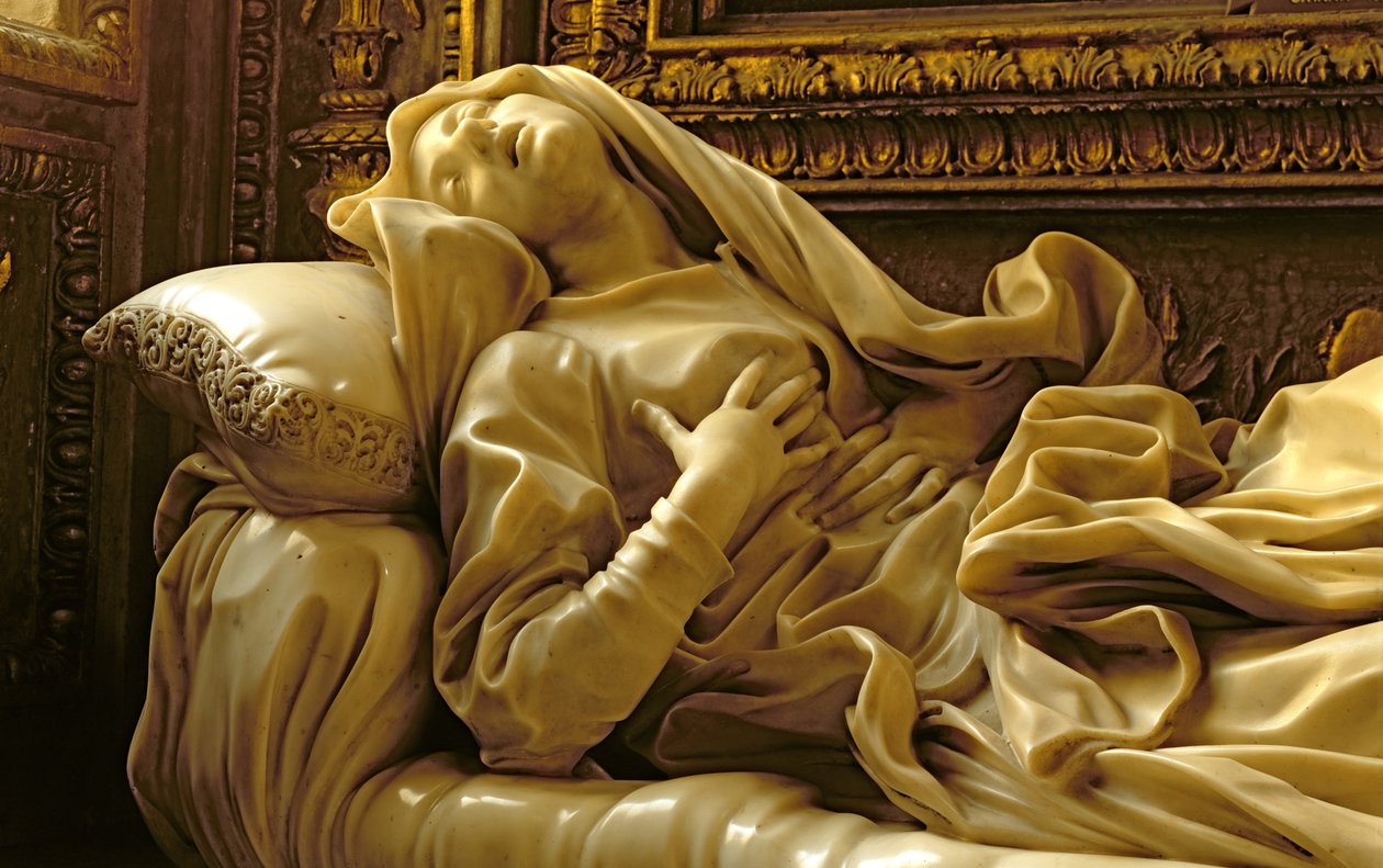 Dood van de Zalige Ludovica Albertoni, uit de Altieri Kapel, 1674 (detail) door Gian Lorenzo Bernini