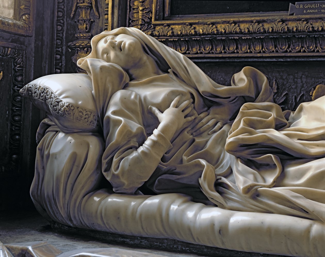 De Dood van de Zalige Ludovica Albertoni, uit de Altieri Kapel, 1674 door Gian Lorenzo Bernini