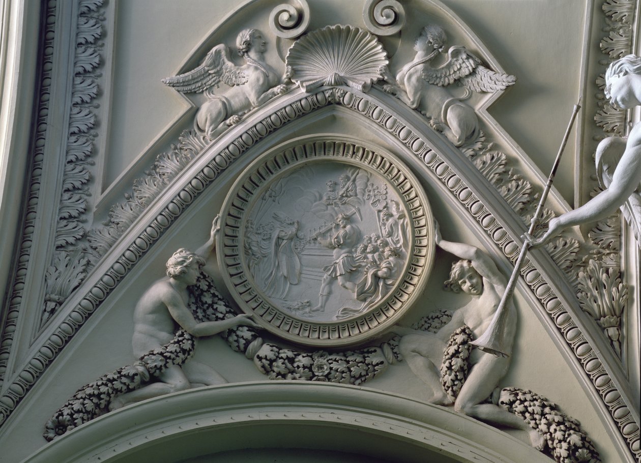 Medaille met afbeelding van Keizer Constantijn en de stichting van St. Pieter door Gian Lorenzo Bernini