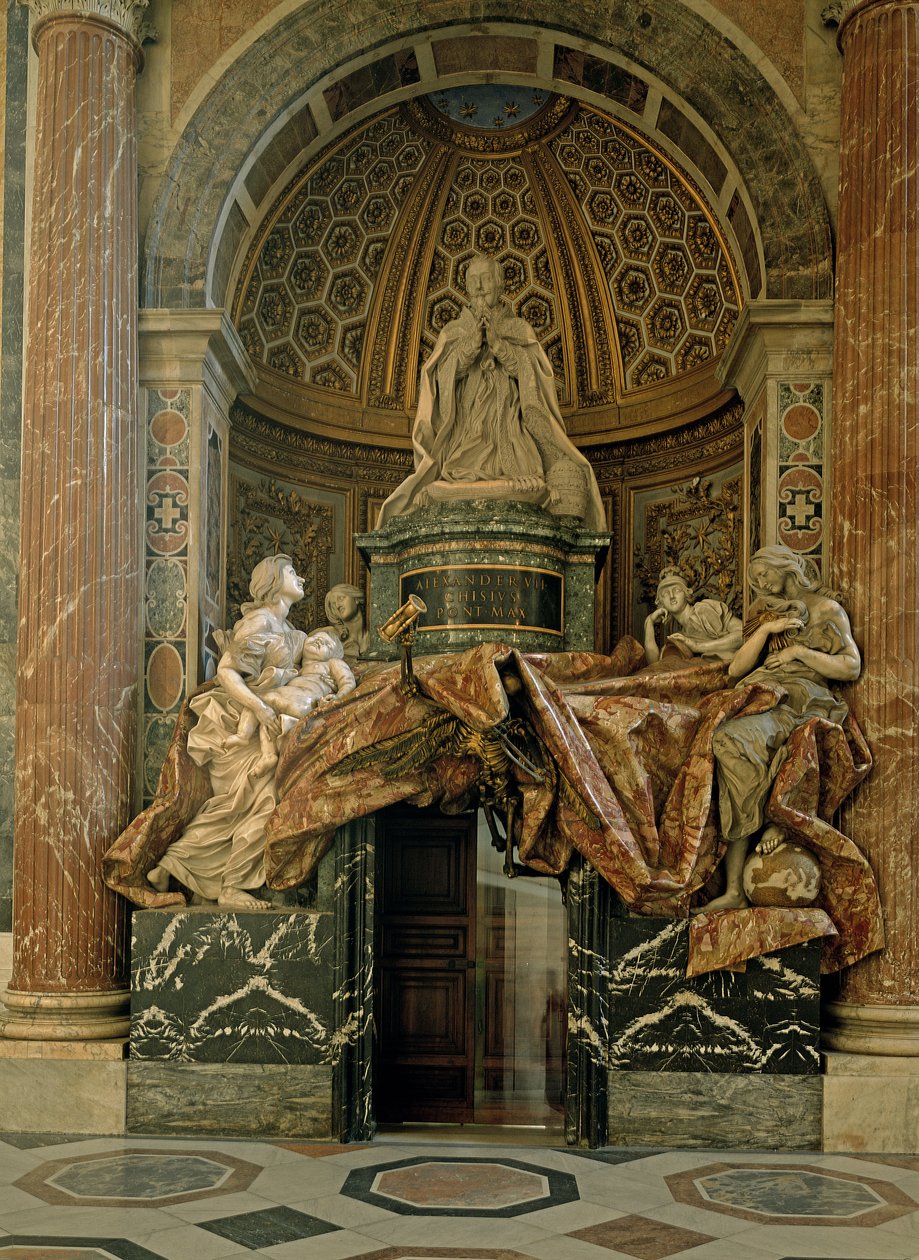 Monument voor Alexander VII in het noordelijke transept, 1672-78 door Gian Lorenzo Bernini