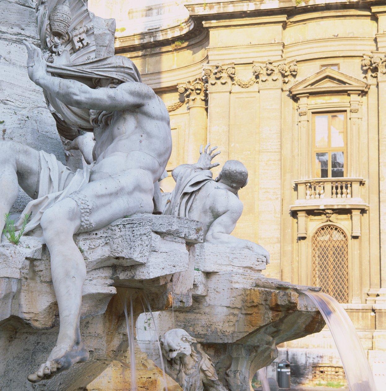 Symbolisch figuur van de Rivier de Nijl, van de Fontana dei Quattro Fiumi (Fontein van de Vier Rivieren), 1651 door Gian Lorenzo Bernini