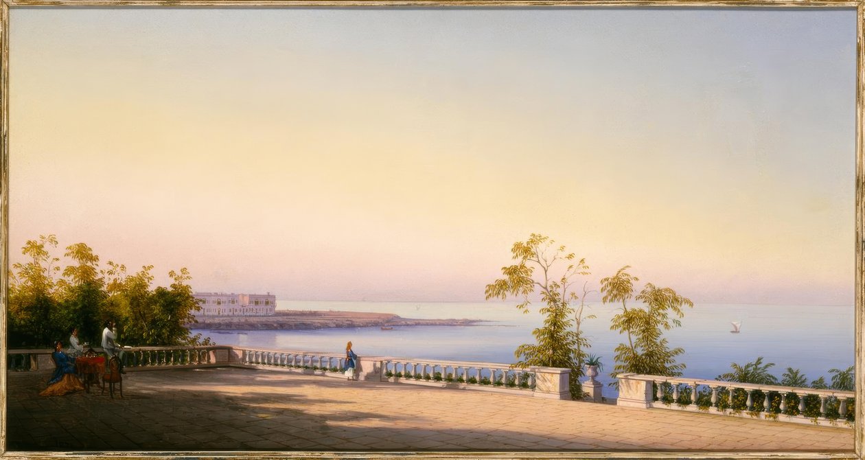 Gian Gianni, Op het terras / Schilderij, 1874 door Gian Gianni