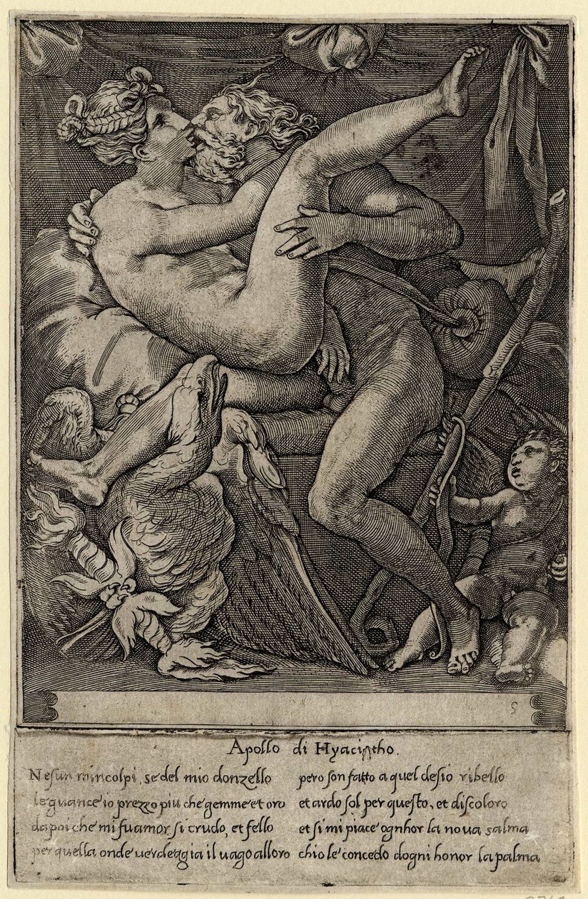 Jupiter en Mnemosyne na Perino del Vaga door Gian Jacopo Caraglio