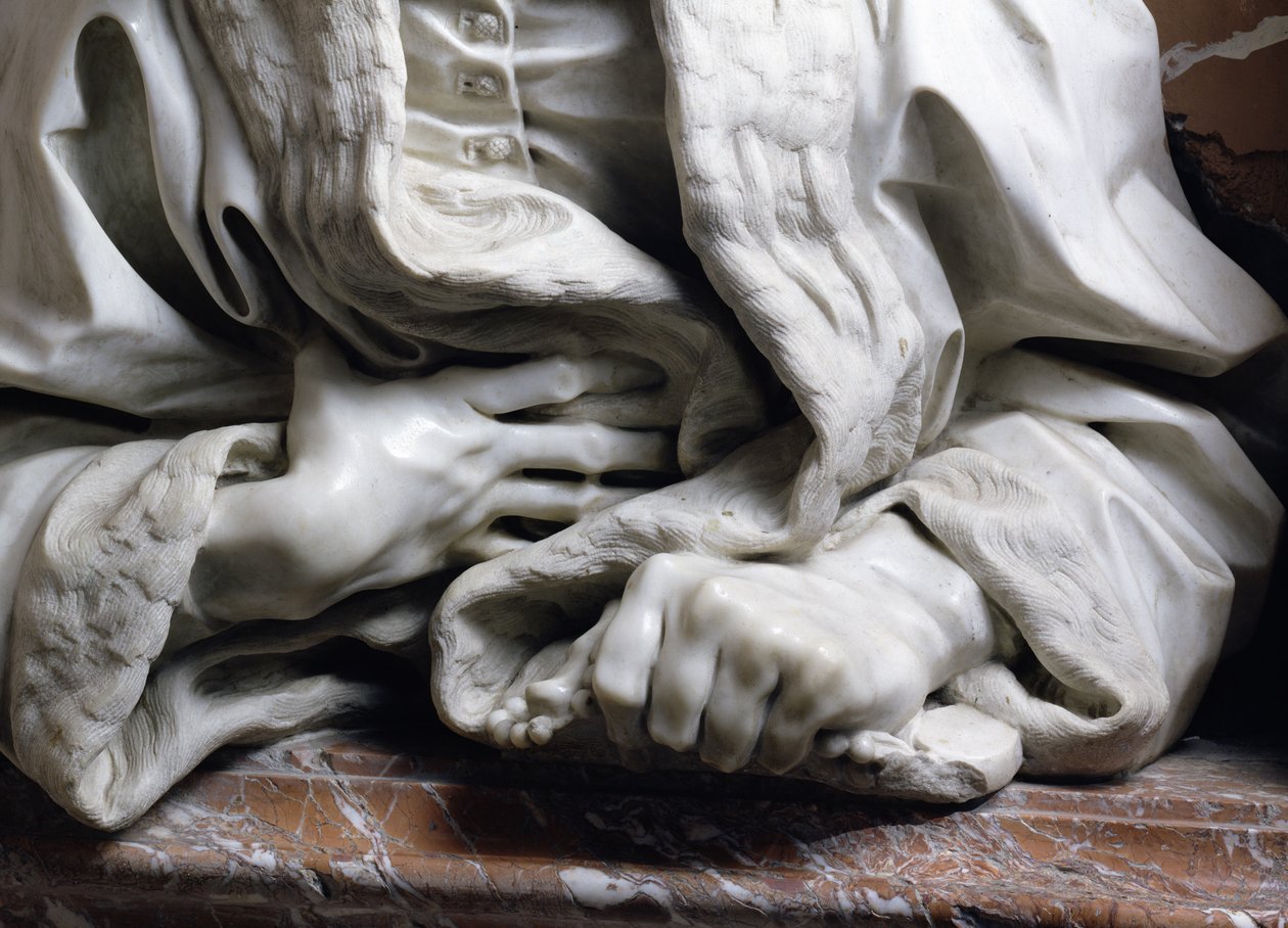 Borstbeeld van Gabrielle Fonseca (detail) door Gian Lorenzo Bernini