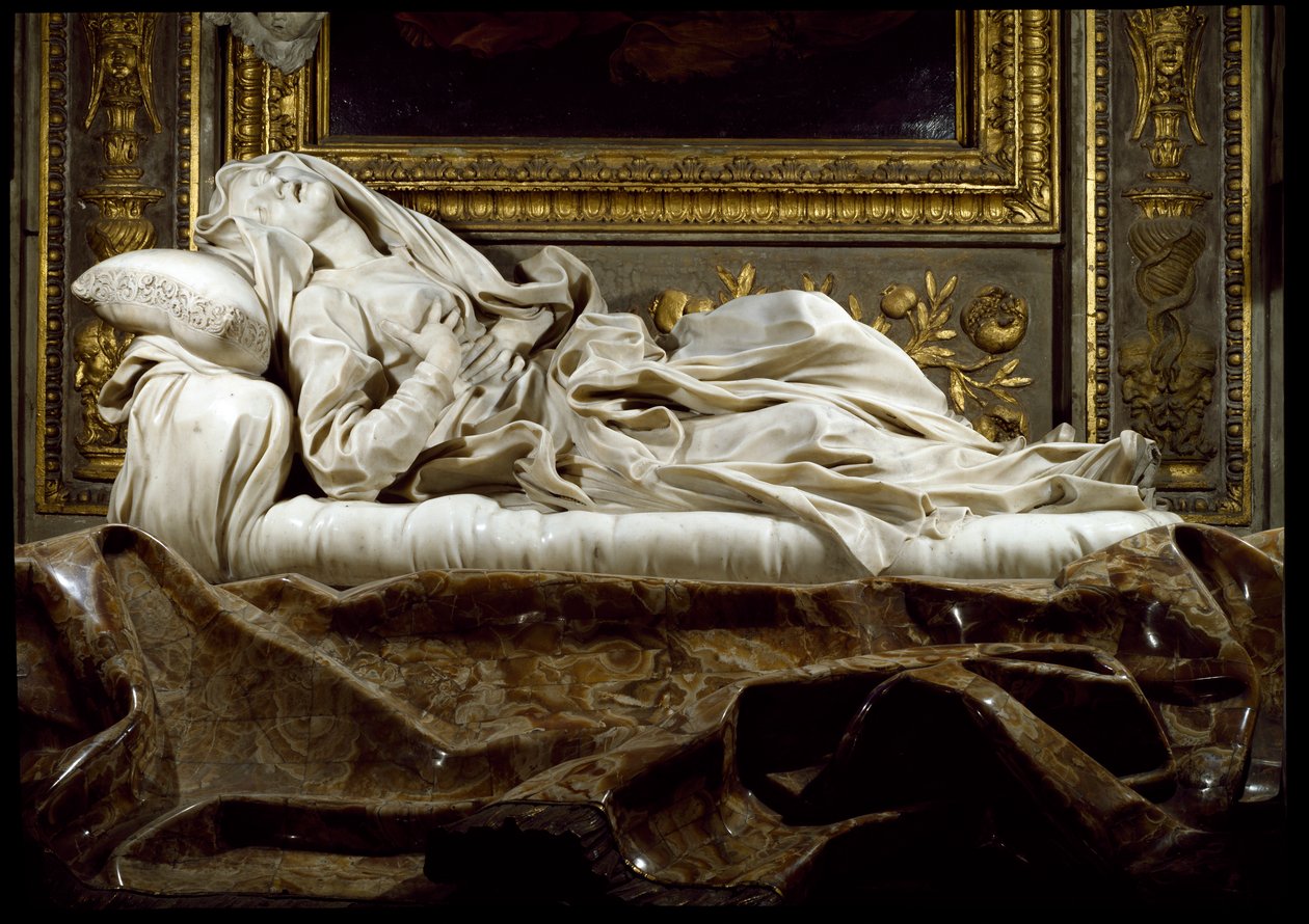 De gezegende Ludovica Albertoni (1474-1533) in extase door Gian Lorenzo Bernini