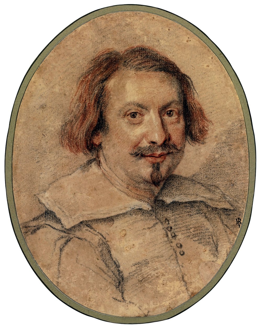 Portret van Ottaviano Castelli door Bernini, Gianlorenzo (1598-1680), - Zwart krijt en sanguine op papier, 24,5x19 - Privécollectie door Gian Lorenzo Bernini